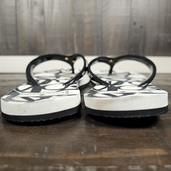 Kate Spade White Black Glasses Pattern Flip Flop Thong Sandals Size Small 5-6 - Picture 5 of 10